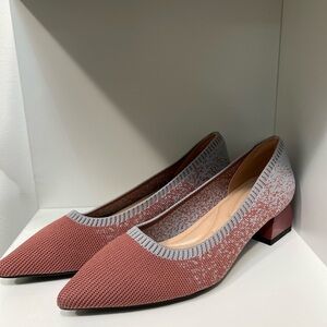 Casual Classic Pink Size Pointy Toe Block Heel Shoes